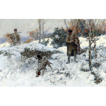 РЕПРОДУКЦИИ НА КАРТИНИ Лов през зимата (1913)